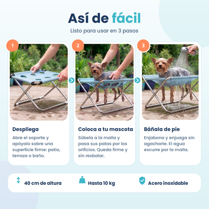 Soporte para bañar a tu perro