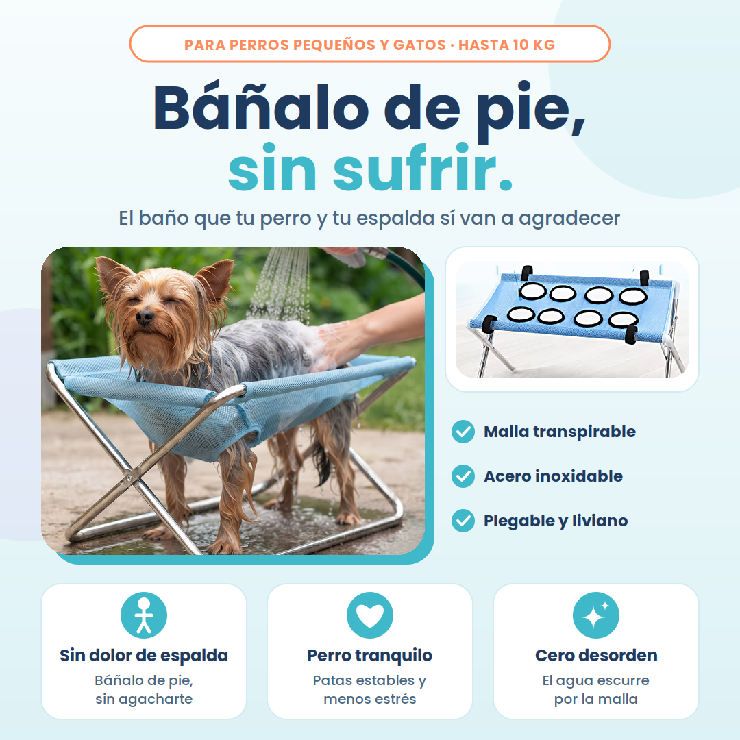 Soporte para bañar a tu perro