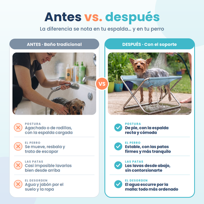 Soporte para bañar a tu perro
