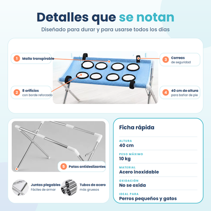 Soporte para bañar a tu perro